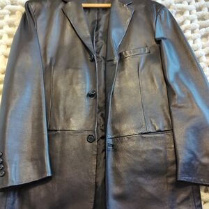 Alfani Mens Leather Sport Coat